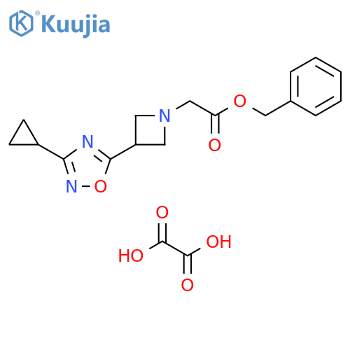 benzyl 2-3-(3-cyclopropyl-1,2,4-oxadiazol-5-yl)azetidin-1-ylacetate; oxalic acid structure