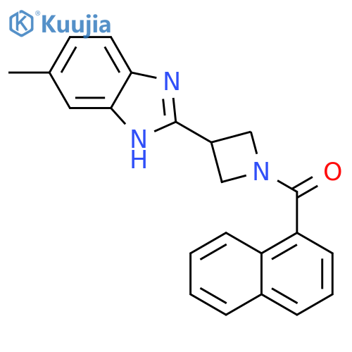 5-methyl-2-1-(naphthalene-1-carbonyl)azetidin-3-yl-1H-1,3-benzodiazole structure