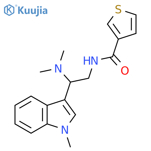 N-2-(dimethylamino)-2-(1-methyl-1H-indol-3-yl)ethylthiophene-3-carboxamide structure