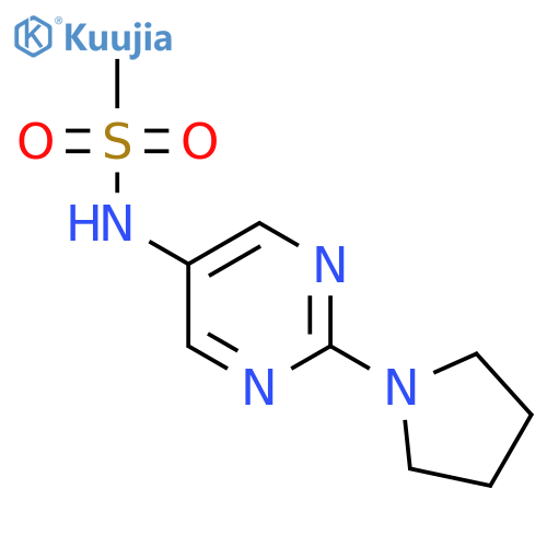 N-2-(pyrrolidin-1-yl)pyrimidin-5-ylmethanesulfonamide structure