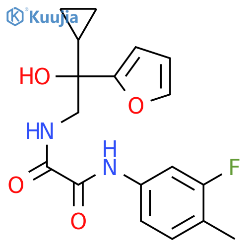 N-2-cyclopropyl-2-(furan-2-yl)-2-hydroxyethyl-N'-(3-fluoro-4-methylphenyl)ethanediamide structure