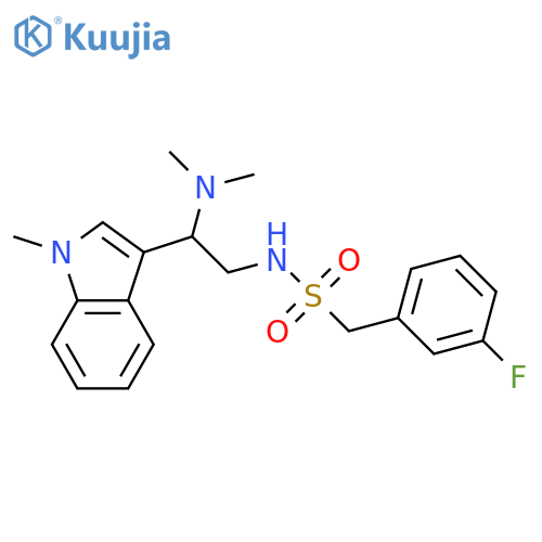 N-2-(dimethylamino)-2-(1-methyl-1H-indol-3-yl)ethyl-1-(3-fluorophenyl)methanesulfonamide structure