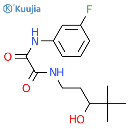 N'-(3-fluorophenyl)-N-(3-hydroxy-4,4-dimethylpentyl)ethanediamide structure