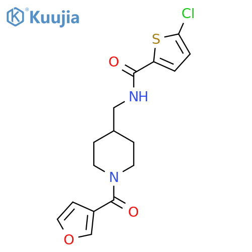 5-chloro-N-{1-(furan-3-carbonyl)piperidin-4-ylmethyl}thiophene-2-carboxamide structure