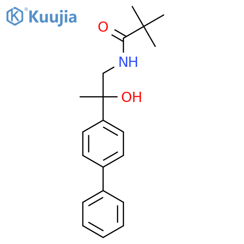 N-(2-{1,1'-biphenyl-4-yl}-2-hydroxypropyl)-2,2-dimethylpropanamide structure