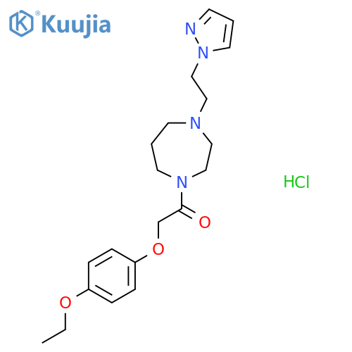 2-(4-ethoxyphenoxy)-1-{4-2-(1H-pyrazol-1-yl)ethyl-1,4-diazepan-1-yl}ethan-1-one hydrochloride structure