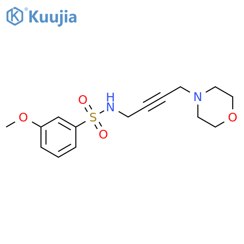 3-methoxy-N-4-(morpholin-4-yl)but-2-yn-1-ylbenzene-1-sulfonamide structure