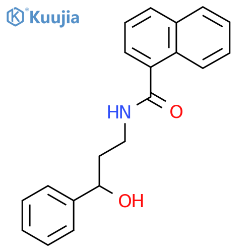 N-(3-hydroxy-3-phenylpropyl)naphthalene-1-carboxamide structure