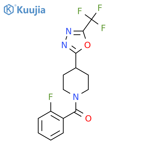 1-(2-fluorobenzoyl)-4-5-(trifluoromethyl)-1,3,4-oxadiazol-2-ylpiperidine structure