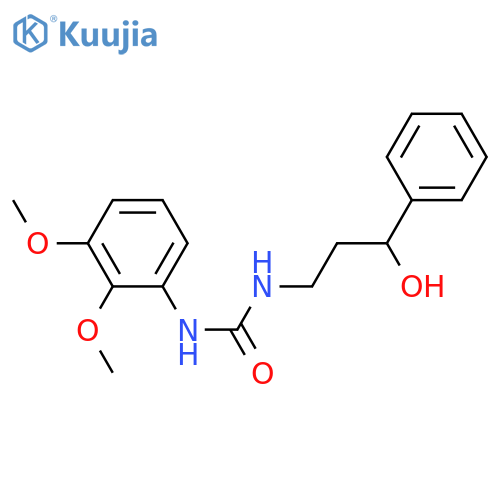 3-(2,3-dimethoxyphenyl)-1-(3-hydroxy-3-phenylpropyl)urea structure