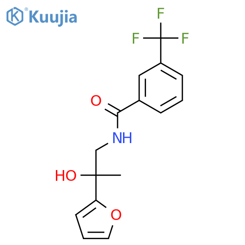 N-2-(furan-2-yl)-2-hydroxypropyl-3-(trifluoromethyl)benzamide structure