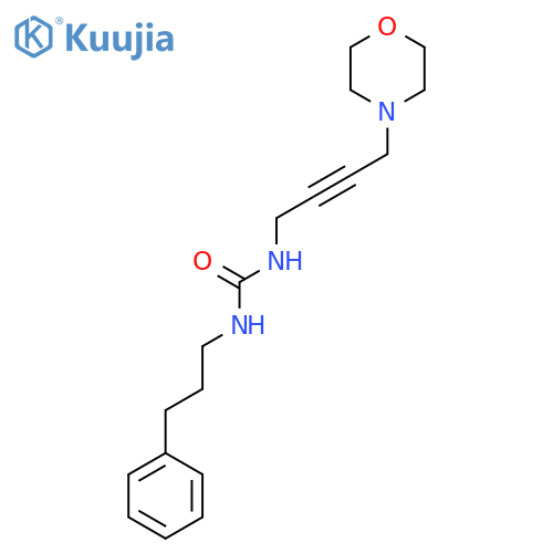 3-4-(morpholin-4-yl)but-2-yn-1-yl-1-(3-phenylpropyl)urea structure