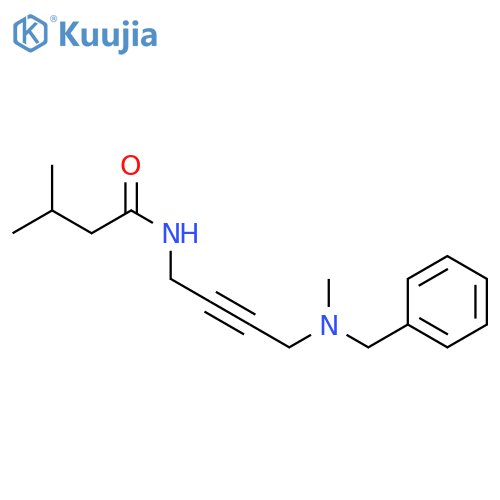 N-{4-benzyl(methyl)aminobut-2-yn-1-yl}-3-methylbutanamide structure