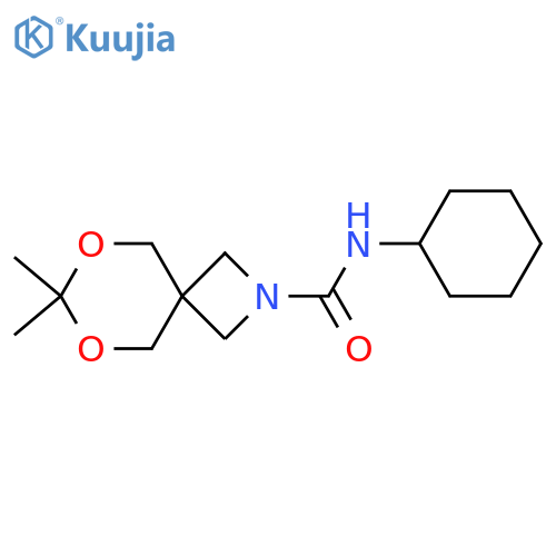 N-cyclohexyl-7,7-dimethyl-6,8-dioxa-2-azaspiro3.5nonane-2-carboxamide structure