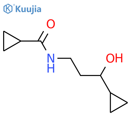N-(3-cyclopropyl-3-hydroxypropyl)cyclopropanecarboxamide structure