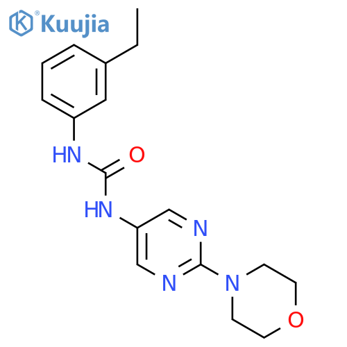 1-(3-ethylphenyl)-3-2-(morpholin-4-yl)pyrimidin-5-ylurea structure