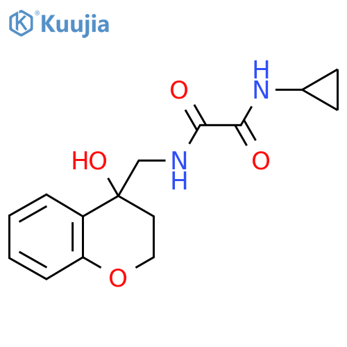 N-cyclopropyl-N'-(4-hydroxy-3,4-dihydro-2H-1-benzopyran-4-yl)methylethanediamide structure