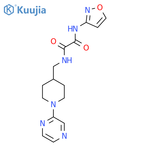 N-(1,2-oxazol-3-yl)-N'-{1-(pyrazin-2-yl)piperidin-4-ylmethyl}ethanediamide structure
