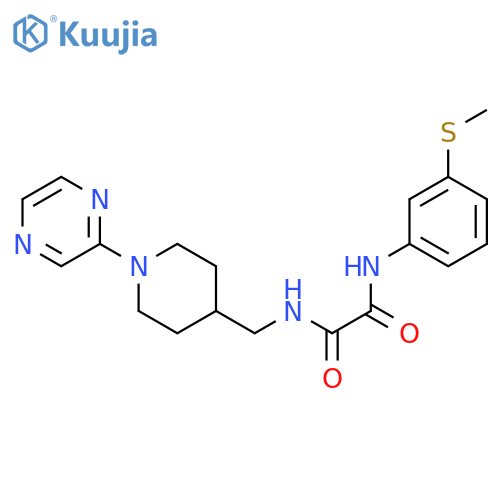 N'-3-(methylsulfanyl)phenyl-N-{1-(pyrazin-2-yl)piperidin-4-ylmethyl}ethanediamide structure
