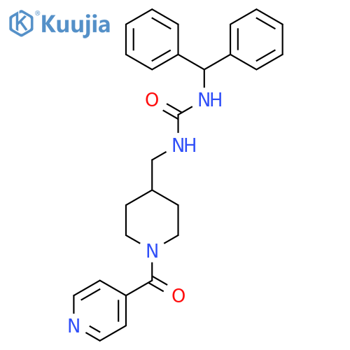 1-(diphenylmethyl)-3-{1-(pyridine-4-carbonyl)piperidin-4-ylmethyl}urea structure