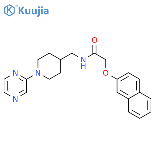 2-(naphthalen-2-yloxy)-N-{1-(pyrazin-2-yl)piperidin-4-ylmethyl}acetamide structure