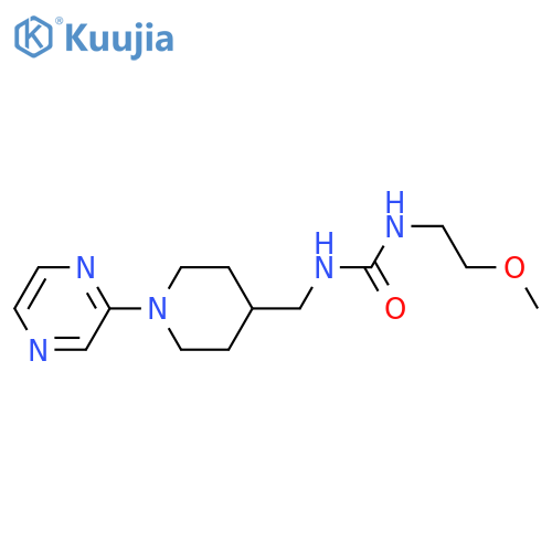 3-(2-methoxyethyl)-1-{[1-(pyrazin-2-yl)piperidin-4-yl]methyl}urea structure