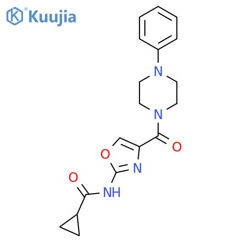 N-4-(4-phenylpiperazine-1-carbonyl)-1,3-oxazol-2-ylcyclopropanecarboxamide structure