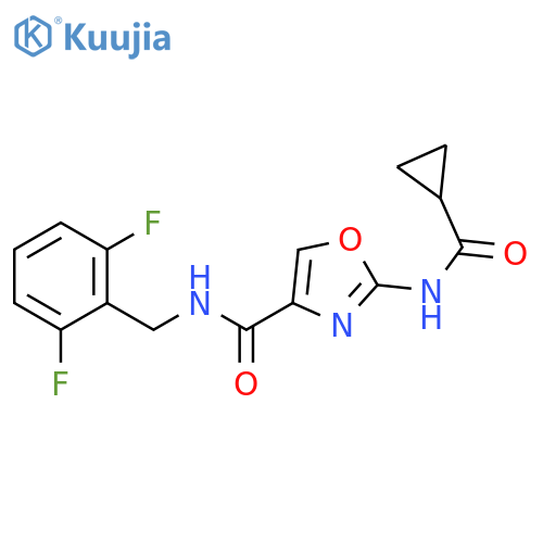 2-cyclopropaneamido-N-(2,6-difluorophenyl)methyl-1,3-oxazole-4-carboxamide structure