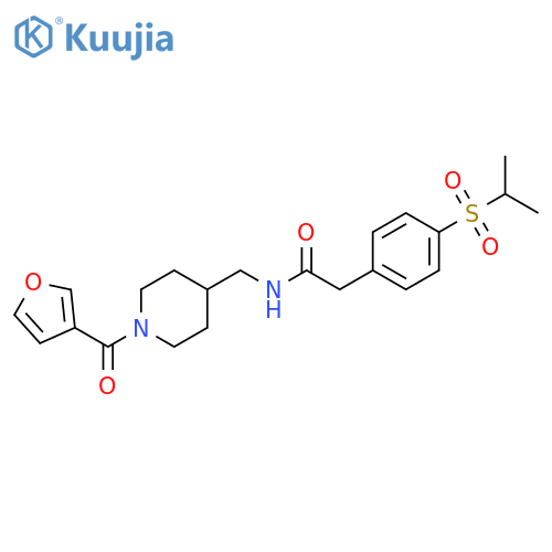 N-{1-(furan-3-carbonyl)piperidin-4-ylmethyl}-2-4-(propane-2-sulfonyl)phenylacetamide structure