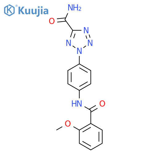 2-4-(2-methoxybenzamido)phenyl-2H-1,2,3,4-tetrazole-5-carboxamide structure