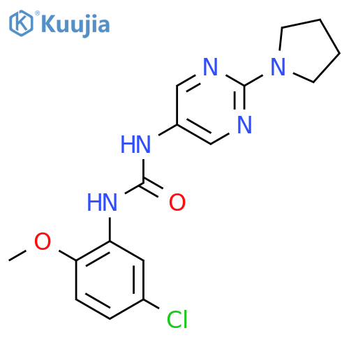 1-(5-chloro-2-methoxyphenyl)-3-2-(pyrrolidin-1-yl)pyrimidin-5-ylurea structure