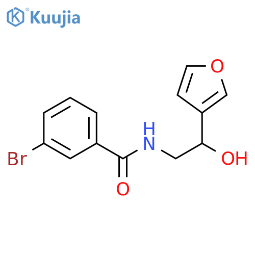 3-bromo-N-[2-(furan-3-yl)-2-hydroxyethyl]benzamide structure