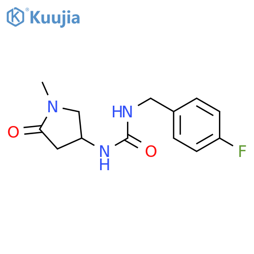 1-(4-fluorophenyl)methyl-3-(1-methyl-5-oxopyrrolidin-3-yl)urea structure