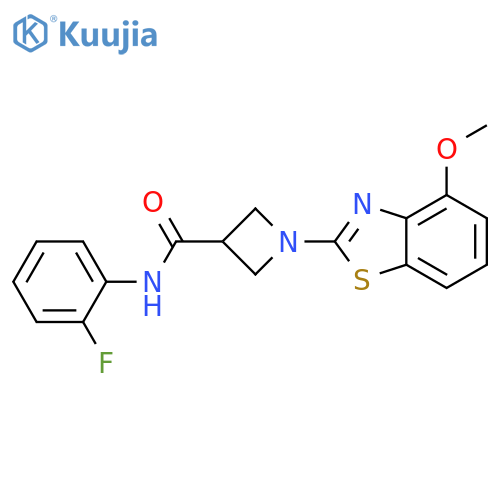 N-(2-fluorophenyl)-1-(4-methoxy-1,3-benzothiazol-2-yl)azetidine-3-carboxamide structure
