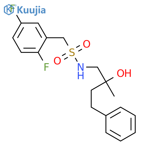 1-(2,5-difluorophenyl)-N-(2-hydroxy-2-methyl-4-phenylbutyl)methanesulfonamide structure