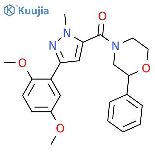 4-[3-(2,5-dimethoxyphenyl)-1-methyl-1H-pyrazole-5-carbonyl]-2-phenylmorpholine structure