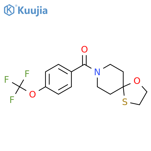 8-[4-(trifluoromethoxy)benzoyl]-1-oxa-4-thia-8-azaspiro[4.5]decane structure