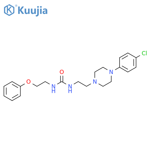 3-{2-[4-(4-chlorophenyl)piperazin-1-yl]ethyl}-1-(2-phenoxyethyl)urea structure