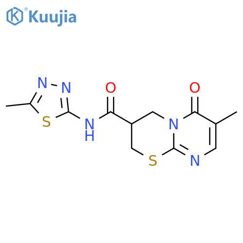 7-methyl-N-(5-methyl-1,3,4-thiadiazol-2-yl)-6-oxo-2H,3H,4H,6H-pyrimido2,1-b1,3thiazine-3-carboxamide structure