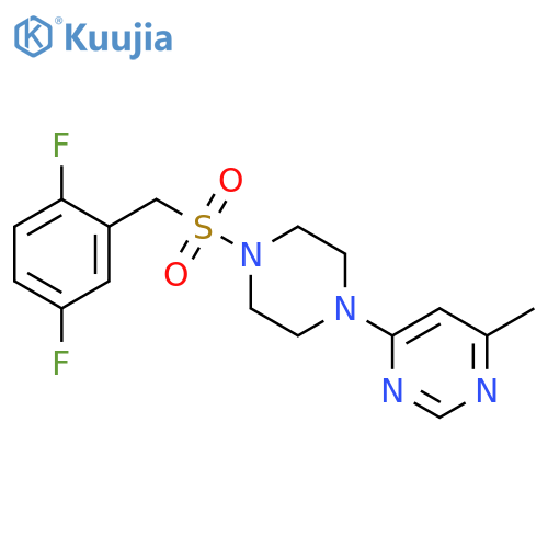 4-{4-(2,5-difluorophenyl)methanesulfonylpiperazin-1-yl}-6-methylpyrimidine structure