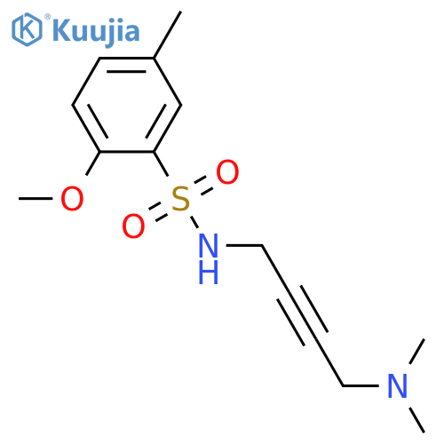N-4-(dimethylamino)but-2-yn-1-yl-2-methoxy-5-methylbenzene-1-sulfonamide structure