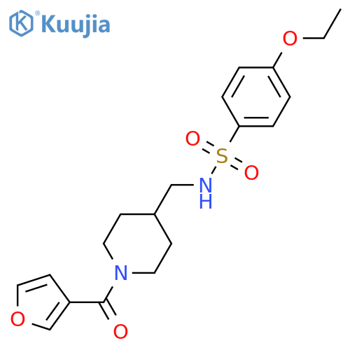 4-ethoxy-N-{1-(furan-3-carbonyl)piperidin-4-ylmethyl}benzene-1-sulfonamide structure