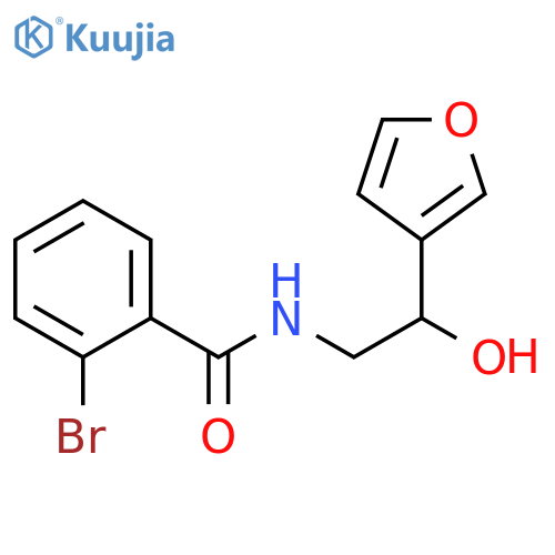 2-bromo-N-[2-(furan-3-yl)-2-hydroxyethyl]benzamide structure