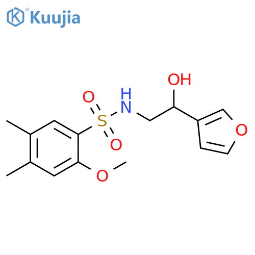 N-[2-(furan-3-yl)-2-hydroxyethyl]-2-methoxy-4,5-dimethylbenzene-1-sulfonamide structure