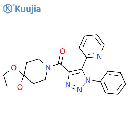 8-1-phenyl-5-(pyridin-2-yl)-1H-1,2,3-triazole-4-carbonyl-1,4-dioxa-8-azaspiro4.5decane structure