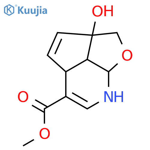1-Oxa-7-azacyclopent[cd]indene-5-carboxylicacid, 2,2a,4a,7,7a,7b-hexahydro-2a-hydroxy-, methyl ester, [2aS-(2aa,4aa,7aa,7ba)]- (9CI) structure