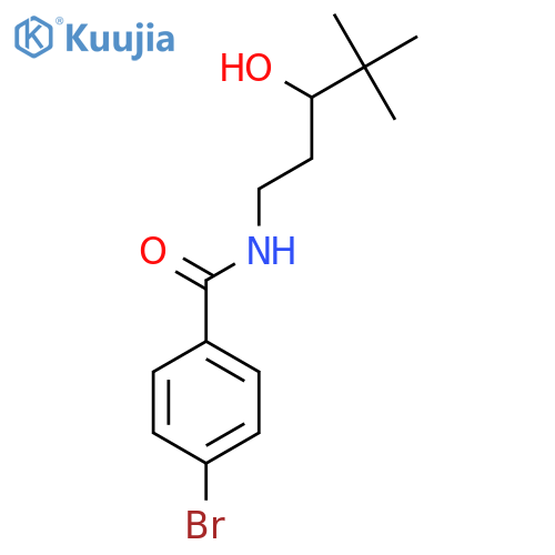 4-bromo-N-(3-hydroxy-4,4-dimethylpentyl)benzamide structure