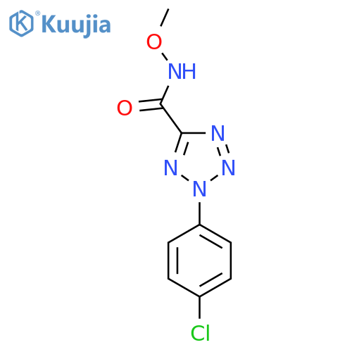 2-(4-chlorophenyl)-N-methoxy-2H-1,2,3,4-tetrazole-5-carboxamide structure