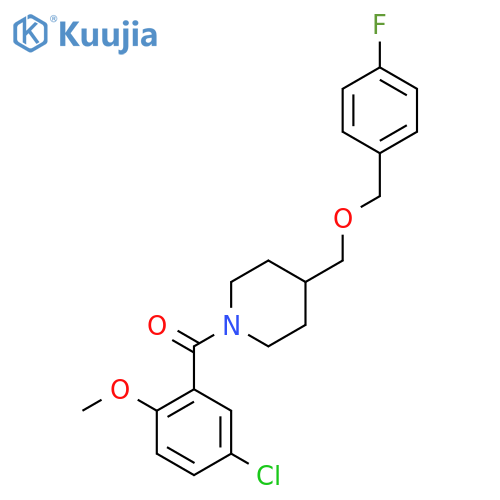 1-(5-chloro-2-methoxybenzoyl)-4-{[(4-fluorophenyl)methoxy]methyl}piperidine structure
