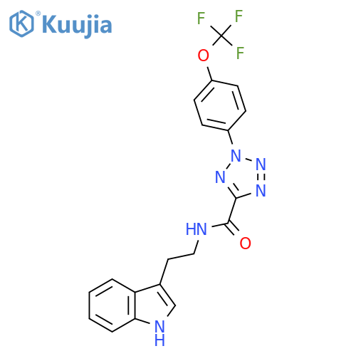 N-2-(1H-indol-3-yl)ethyl-2-4-(trifluoromethoxy)phenyl-2H-1,2,3,4-tetrazole-5-carboxamide structure
